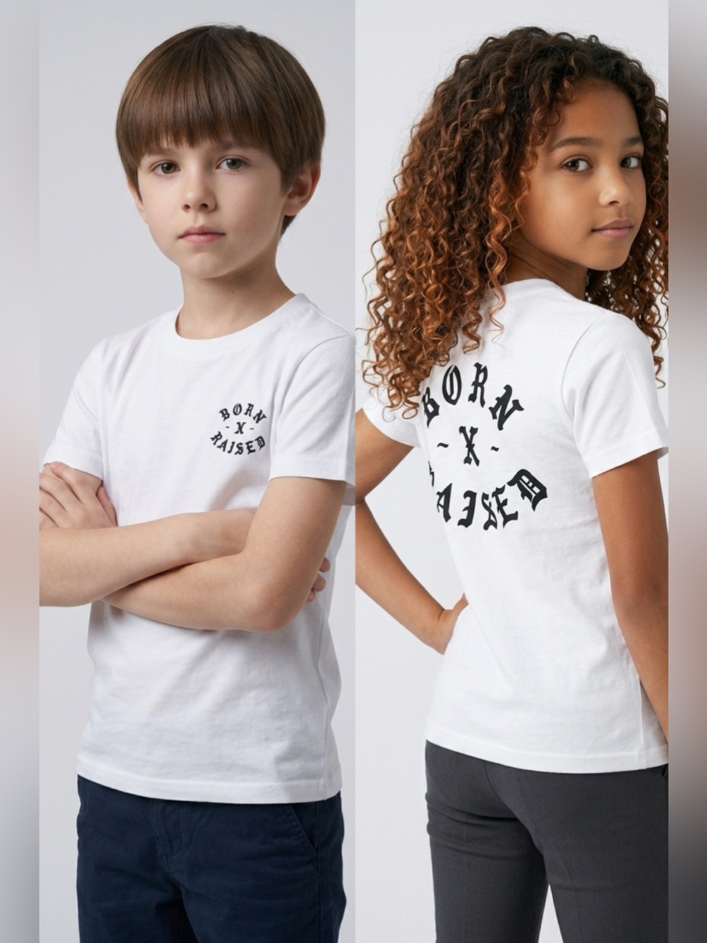 Born X Raised Rocker Youth Tee White Size 8 / 10 - Streetwear T-Shirt
